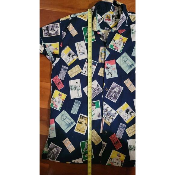 Baseball Legends Max Boxxer Men's Button Down Hawaiian Shirt Vintage Size Large - Picture 5 of 6
